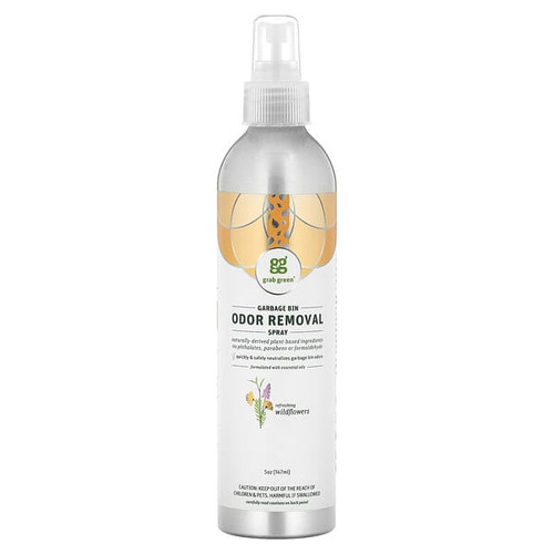 <img alt="Grab Green, Garbage Bin Odor Removal Spray, Refreshing Wildflowers, 5 oz (147 ml)" title="Grab Green, Garbage Bin Odor Removal Spray, Refreshing Wildflowers, 5 oz (147 ml),856753007984"