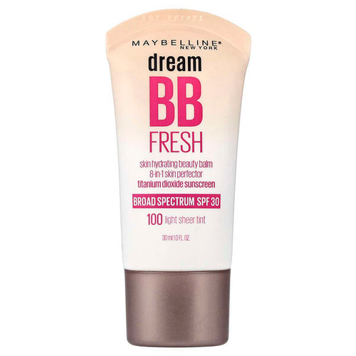 <img alt="Maybelline, Dream BB Fresh, Skin Hydrating Beauty Balm, SPF 30, 100 Light Sheer Tint, 1 fl oz (30 ml)" title="Maybelline, Dream BB Fresh, Skin Hydrating Beauty Balm, SPF 30, 100 Light Sheer Tint, 1 fl oz (30 ml),041554587043"