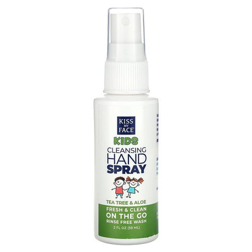 <img alt="3 PACK of Kiss My Face, Kids Cleansing Hand Spray, Tea Tree & Aloe, 2 fl oz (59 ml)" title="3 PACK of Kiss My Face, Kids Cleansing Hand Spray, Tea Tree & Aloe, 2 fl oz (59 ml),035046120535"