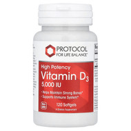 <img alt="Protocol for Life Balance, Vitamin D3, High Potency, 125 mcg (5,000 IU), 120 Softgels" title="Protocol for Life Balance, Vitamin D3, High Potency, 125 mcg (5,000 IU), 120 Softgels,707359103726"