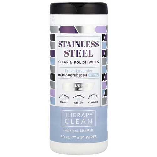 <img alt="Therapy Clean, Stainless Steel, Clean & Polish Wipes, Fresh Lavender , 30 Wipes" title="Therapy Clean, Stainless Steel, Clean & Polish Wipes, Fresh Lavender , 30 Wipes,895823002085"