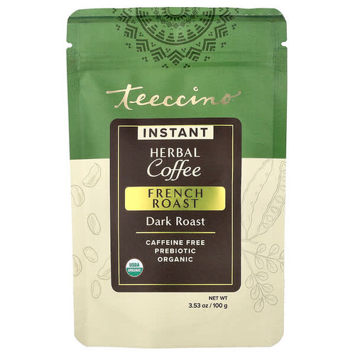 <img alt="Teeccino, Instant Herbal Coffee, French Roast, Dark, Caffeine Free, 3.53 oz (100 g)" title="Teeccino, Instant Herbal Coffee, French Roast, Dark, Caffeine Free, 3.53 oz (100 g),795239300082"