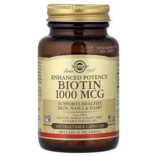 <img alt="Solgar, Enhanced Potency Biotin, 1,000 mcg, 100 Vegetable Capsules" title="Solgar, Enhanced Potency Biotin, 1,000 mcg, 100 Vegetable Capsules,033984003118"
