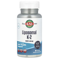 <img alt="KAL, Liposomal K-2, 100 mcg, 30 VegCaps" title="KAL, Liposomal K-2, 100 mcg, 30 VegCaps,021245746591"