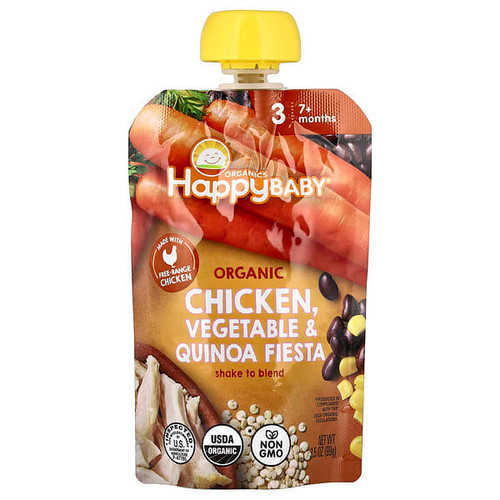 <img alt="3 PACK of Happy Family Organics, Happy Baby, Organic Chicken, 7+ Months, Vegetable & Quinoa Fiesta, 3.5 oz (99 g)" title="3 PACK of Happy Family Organics, Happy Baby, Organic Chicken, 7+ Months, Vegetable & Quinoa Fiesta, 3.5 oz (99 g),819573016826"