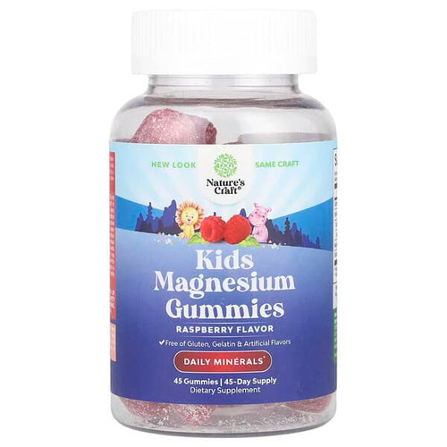<img alt="Natures Craft, Kids Magnesium Gummies, Raspberry, 45 Gummies" title="Natures Craft, Kids Magnesium Gummies, Raspberry, 45 Gummies,850050639275"