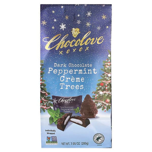 <img alt="Chocolove, Dark Chocolate Peppermint Creme Trees, 55% Cocoa, 7.05 oz (200 g)" title="Chocolove, Dark Chocolate Peppermint Creme Trees, 55% Cocoa, 7.05 oz (200 g),716270075401"