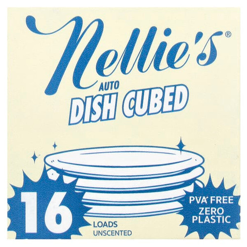<img alt="Nellies, Auto Dish Cubed, Unscented, 16 Cubes" title="Nellies, Auto Dish Cubed, Unscented, 16 Cubes,810648002447"
