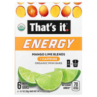 <img alt="Thats It, Energy, Organic Mini Bars, Mango Lime Blends, 6 Mini Bars, 0.7 oz (20 g) Each" title="Thats It, Energy, Organic Mini Bars, Mango Lime Blends, 6 Mini Bars, 0.7 oz (20 g) Each,810090991030"