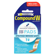 <img alt="Compound W, Wart Remover, One Step Pads, Maximum Strength, 14 Medicated Pads" title="Compound W, Wart Remover, One Step Pads, Maximum Strength, 14 Medicated Pads,375137595102"
