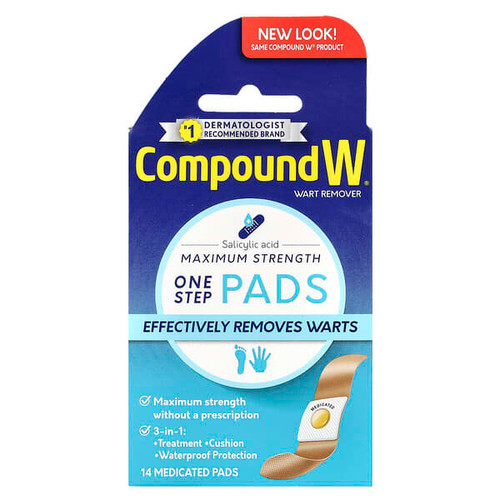 <img alt="Compound W, Wart Remover, One Step Pads, Maximum Strength, 14 Medicated Pads" title="Compound W, Wart Remover, One Step Pads, Maximum Strength, 14 Medicated Pads,375137595102"