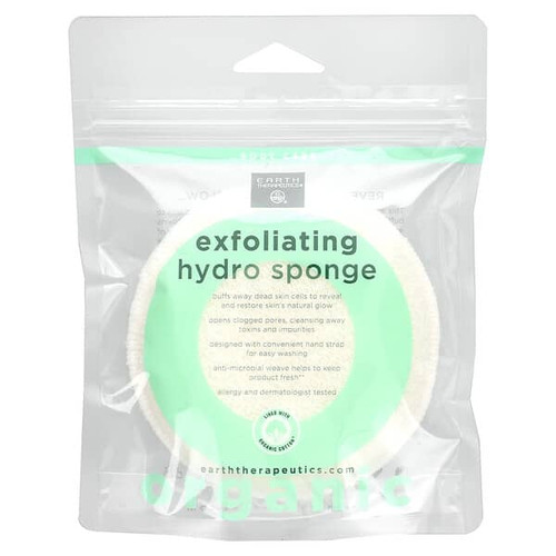 <img alt="Earth Therapeutics, Exfoliating Hydro Sponge, Round, 1 Sponge" title="Earth Therapeutics, Exfoliating Hydro Sponge, Round, 1 Sponge,073377073779"