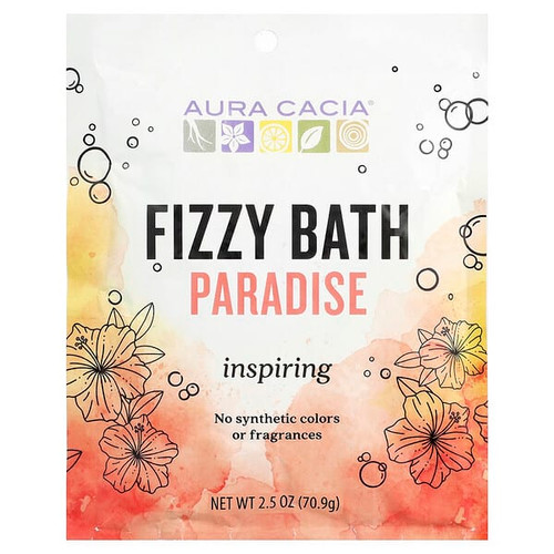 <img alt="3 PACK of Aura Cacia, Fizzy Bath, Paradise, 2.5 oz (70.9 g)" title="3 PACK of Aura Cacia, Fizzy Bath, Paradise, 2.5 oz (70.9 g),051381889692"