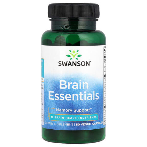<img alt="Swanson Vitamins, Brain Essentials, 60 Veggie Capsules" title="Swanson Vitamins, Brain Essentials, 60 Veggie Capsules,087614070940"
