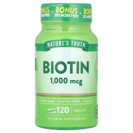 <img alt="Natures Truth, Biotin, 1,000 mcg, 120 Tablets" title="Natures Truth, Biotin, 1,000 mcg, 120 Tablets,840093103741"
