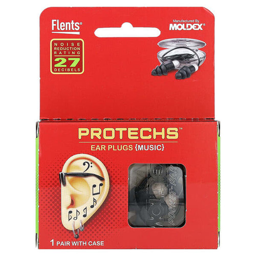 <img alt="Flents, Protechs, Ear Plugs, Music , 1 Pair with Case" title="Flents, Protechs, Ear Plugs, Music , 1 Pair with Case,025715680538"