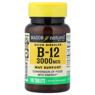 <img alt="Mason Natural, Quick Dissolve, Vitamin B-12, 3,000 mcg, 100 Tablets" title="Mason Natural, Quick Dissolve, Vitamin B-12, 3,000 mcg, 100 Tablets,311845164919"
