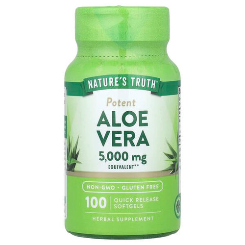 <img alt="Natures Truth, Aloe Vera, 5,000 mg, 100 Quick Release Softgels" title="Natures Truth, Aloe Vera, 5,000 mg, 100 Quick Release Softgels,840093109811"