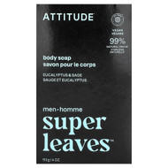 <img alt="ATTITUDE, Super Leaves, Body Bar Soap, For Men, Eucalyptus & Sage, 4 oz (113 g)" title="ATTITUDE, Super Leaves, Body Bar Soap, For Men, Eucalyptus & Sage, 4 oz (113 g),626232117325"