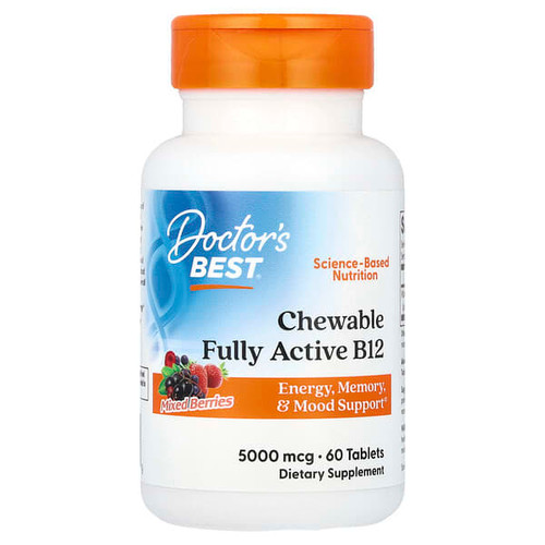 <img alt="Doctors Best, Chewable Fully Active B12, Mixed Berries , 5,000 mcg, 60 Tablets" title="Doctors Best, Chewable Fully Active B12, Mixed Berries , 5,000 mcg, 60 Tablets,753950006089"