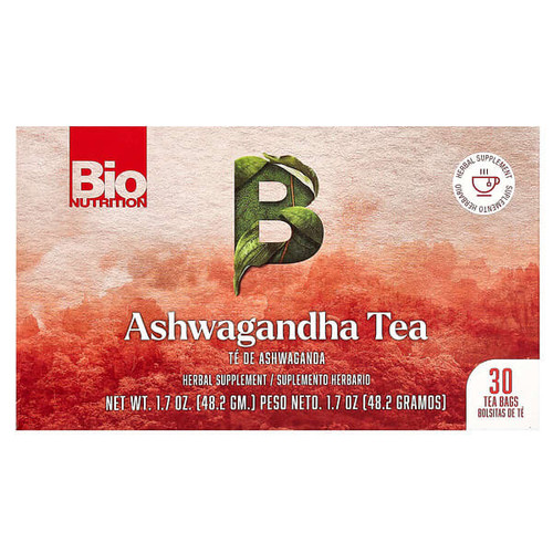 <img alt="Bio Nutrition, Ashwagandha Tea, Caffeine Free, 30 Tea Bags, 1.7 oz (48.2 g)" title="Bio Nutrition, Ashwagandha Tea, Caffeine Free, 30 Tea Bags, 1.7 oz (48.2 g),860009687516"