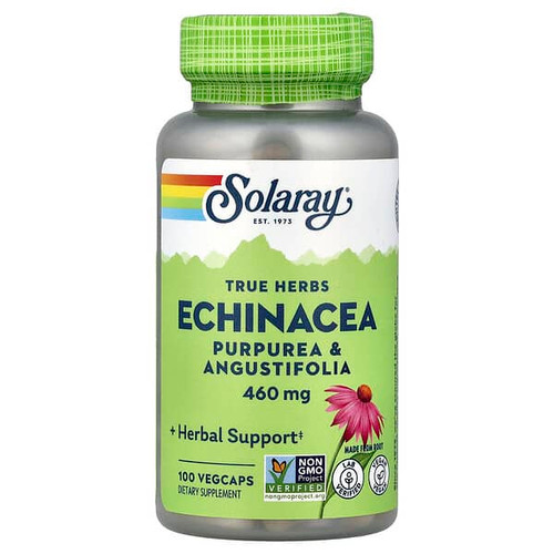 <img alt="Solaray, True Herbs, Echinacea, Purpurea & Angustifolia, 460 mg, 100 VegCaps" title="Solaray, True Herbs, Echinacea, Purpurea & Angustifolia, 460 mg, 100 VegCaps,076280012439"