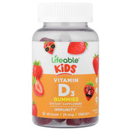 <img alt="Lifeable, Kids Vitamin D3 Gummies, Strawberry, 60 Gummies" title="Lifeable, Kids Vitamin D3 Gummies, Strawberry, 60 Gummies,810102731210"