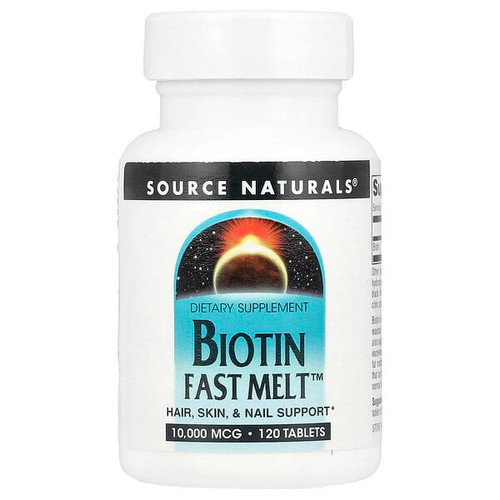 <img alt="Source Naturals, Biotin Fast Melt, 10,000 mcg, 120 Tablets" title="Source Naturals, Biotin Fast Melt, 10,000 mcg, 120 Tablets,021078027676"