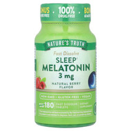 <img alt="Natures Truth, Sleep Melatonin, Natural Berry, 3 mg, 180 Fast Dissolve Tablets" title="Natures Truth, Sleep Melatonin, Natural Berry, 3 mg, 180 Fast Dissolve Tablets,840093101976"