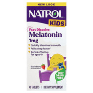 <img alt="Natrol, Kids, Melatonin, Ages 4+, Strawberry, 40 Tablets" title="Natrol, Kids, Melatonin, Ages 4+, Strawberry, 40 Tablets,047469075293"