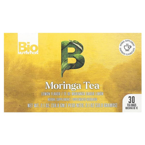 <img alt="Bio Nutrition, Moringa Tea, Lemon, Caffeine Free, 30 Tea Bags, 2.1 oz (58.8 g)" title="Bio Nutrition, Moringa Tea, Lemon, Caffeine Free, 30 Tea Bags, 2.1 oz (58.8 g),854936003440"