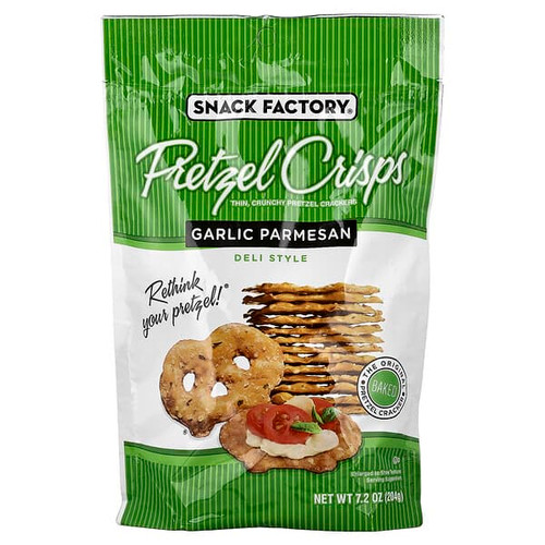 <img alt="Snack Factory, Pretzel Crisps, Garlic Parmesan, Deli Style, 7.2 oz (204 g)" title="Snack Factory, Pretzel Crisps, Garlic Parmesan, Deli Style, 7.2 oz (204 g),049508006107"