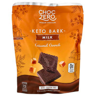 <img alt="ChocZero, Keto Bark, Milk Chocolate, Caramel Crunch, 15 Mini Bars, 6 oz (170 g)" title="ChocZero, Keto Bark, Milk Chocolate, Caramel Crunch, 15 Mini Bars, 6 oz (170 g),850022368882"