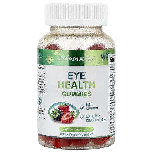 <img alt="Vitamatic, Eye Health Gummies, Mixed Berry, 60 Gummies" title="Vitamatic, Eye Health Gummies, Mixed Berry, 60 Gummies,810078476672"