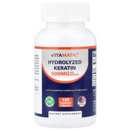 <img alt="Vitamatic, Hydrolyzed Keratin, 120 Vegetable Capsules (250 mg per Capsule)" title="Vitamatic, Hydrolyzed Keratin, 120 Vegetable Capsules (250 mg per Capsule),810078474197"