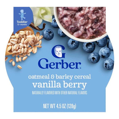 <img alt="3 PACK of Gerber, Oatmeal & Barley Cereal, 12+ Months, Vanilla Berry, 4.5 oz (128 g)" title="3 PACK of Gerber, Oatmeal & Barley Cereal, 12+ Months, Vanilla Berry, 4.5 oz (128 g),015000350291"