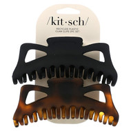 <img alt="Kitsch, Jumbo Classic Claw Clips, Black & Tort, 2pc Set" title="Kitsch, Jumbo Classic Claw Clips, Black & Tort, 2pc Set,819677026578"