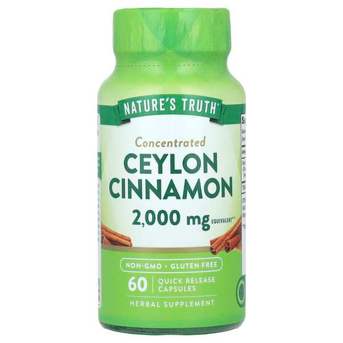 <img alt="Natures Truth, Concentrated Ceylon Cinnamon, 2,000 mg, 60 Quick Release Capsules" title="Natures Truth, Concentrated Ceylon Cinnamon, 2,000 mg, 60 Quick Release Capsules,840093115508"