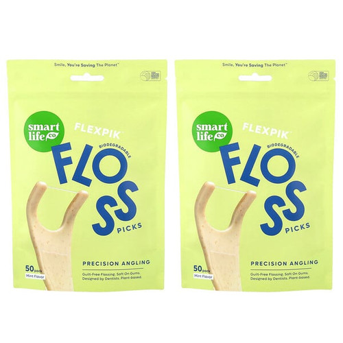<img alt="SmartLifeCo, Flexpik Floss Picks, Mint, 100 Pack" title="SmartLifeCo, Flexpik Floss Picks, Mint, 100 Pack,850046079498"