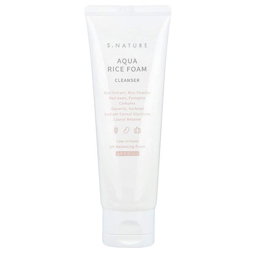 <img alt="S.NATURE, Aqua Rice Foam Cleanser, 2.7 fl oz (80 ml)" title="S.NATURE, Aqua Rice Foam Cleanser, 2.7 fl oz (80 ml),8809506310895"