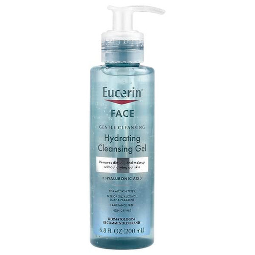 <img alt="Eucerin, Face, Hydrating Cleansing Gel + Hyaluronic Acid, Fragrance Free, 6.8 fl oz (200 ml)" title="Eucerin, Face, Hydrating Cleansing Gel + Hyaluronic Acid, Fragrance Free, 6.8 fl oz (200 ml),072140030148"