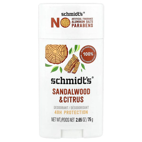 <img alt="Schmidts, Deodorant, Sandalwood & Citrus, 2.65 oz (75 g)" title="Schmidts, Deodorant, Sandalwood & Citrus, 2.65 oz (75 g),022400008080"