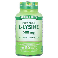 <img alt="Natures Truth, L-Lysine, 500 mg, 130 Coated Caplets" title="Natures Truth, L-Lysine, 500 mg, 130 Coated Caplets,840093106278"