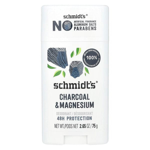 <img alt="Schmidts, Deodorant, Charcoal & Magnesium, 2.65 oz (75 g)" title="Schmidts, Deodorant, Charcoal & Magnesium, 2.65 oz (75 g),859139006618"