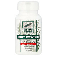 <img alt="Tea Tree Therapy, Foot Powder, With Tea Tree Oil, Peppermint, 3 oz (85 g)" title="Tea Tree Therapy, Foot Powder, With Tea Tree Oil, Peppermint, 3 oz (85 g),637792932228"