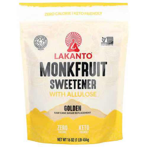 <img alt="Lakanto, Monkfruit Sweetener with Allulose, Golden, 16 oz (454 g)" title="Lakanto, Monkfruit Sweetener with Allulose, Golden, 16 oz (454 g),843076003786"