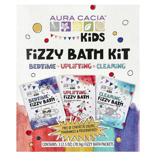 <img alt="Aura Cacia, Kids, Fizzy Bath Kit, Variety , 3 Packets, 2.5 oz (70.9 g) Each" title="Aura Cacia, Kids, Fizzy Bath Kit, Variety , 3 Packets, 2.5 oz (70.9 g) Each,051381889593"