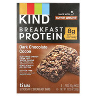<img alt="KIND Bars, Breakfast Protein Bars, Dark Chocolate Cocoa, 6 Packs, 1.76 oz (50 g) Each" title="KIND Bars, Breakfast Protein Bars, Dark Chocolate Cocoa, 6 Packs, 1.76 oz (50 g) Each,602652419300"