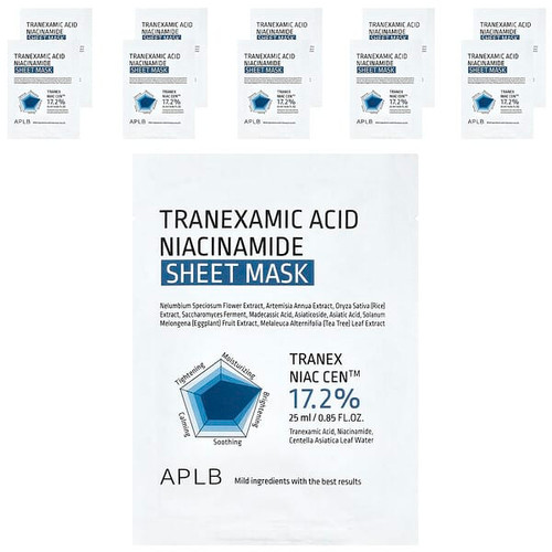 <img alt="APLB, Tranexamic Acid Niacinamide Beauty Sheet Mask, 10 Sheets, 0.85 fl oz (25 ml) Each" title="APLB, Tranexamic Acid Niacinamide Beauty Sheet Mask, 10 Sheets, 0.85 fl oz (25 ml) Each,8809874685236"