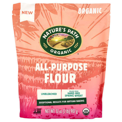 <img alt="Natures Path, Organic All-Purpose Flour, Unbleached, 32 oz (907 g)" title="Natures Path, Organic All-Purpose Flour, Unbleached, 32 oz (907 g),058449243113"